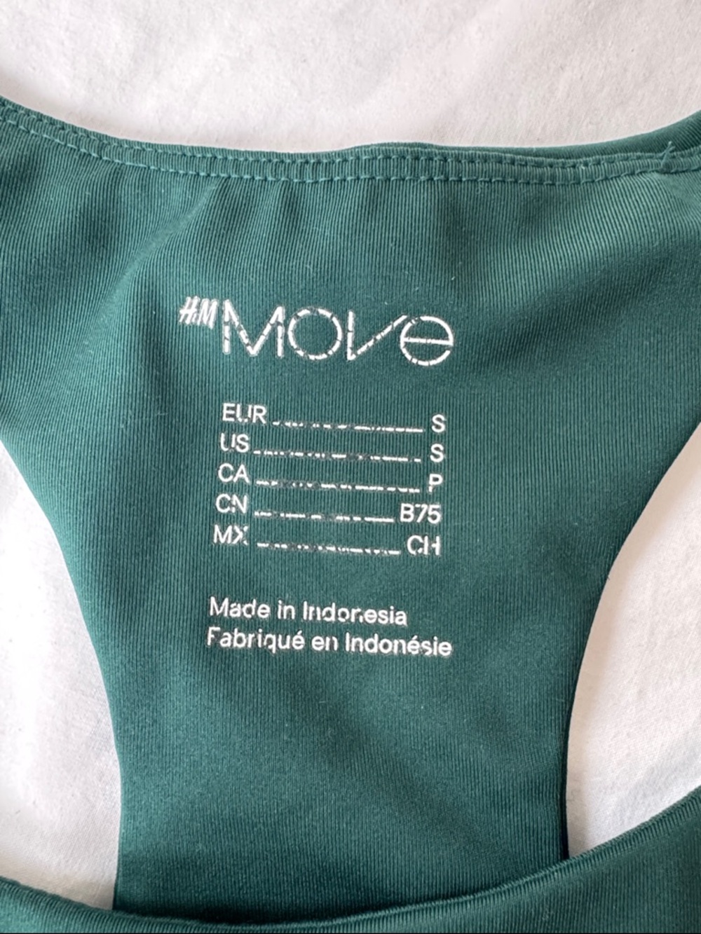 Deep Green Racerback Sports Bra - Picture 2 of 5